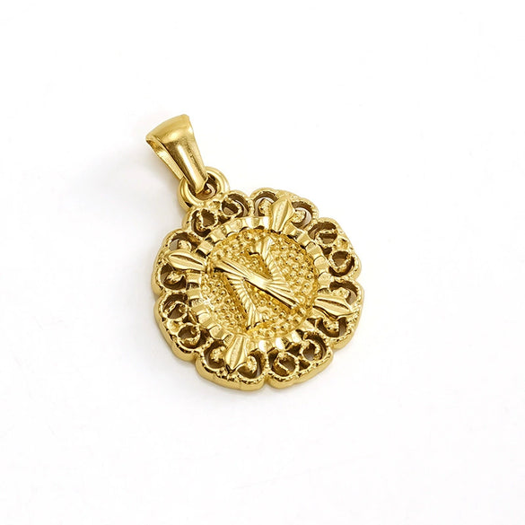 Wholesale Pendant Accessories Stainless Steel Embossed English Letter Number Text Electroplating For Women