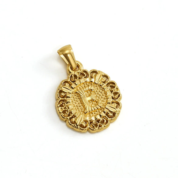 Wholesale Pendant Accessories Stainless Steel Embossed English Letter Number Text Electroplating For Women
