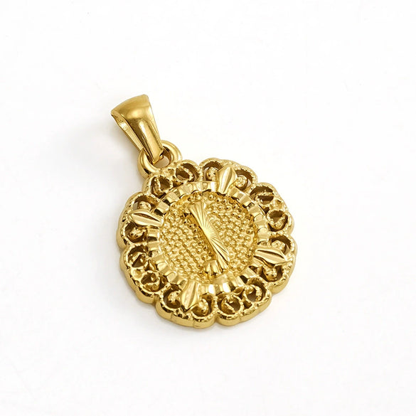 Wholesale Pendant Accessories Stainless Steel Embossed English Letter Number Text Electroplating For Women