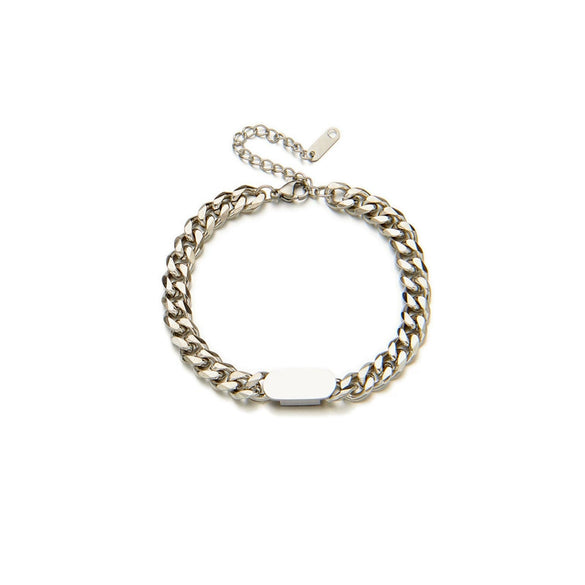 Wholesale Pendant Bracelet Titanium Steel Retro Fashion Doublelayered Diamondencrusted Round Blueeyed Star Lightning Design Electroplated