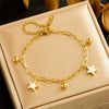 Wholesale Pendant Bracelet Titanium Steel Retro Fashion Doublelayered Diamondencrusted Round Blueeyed Star Lightning Design Electroplated