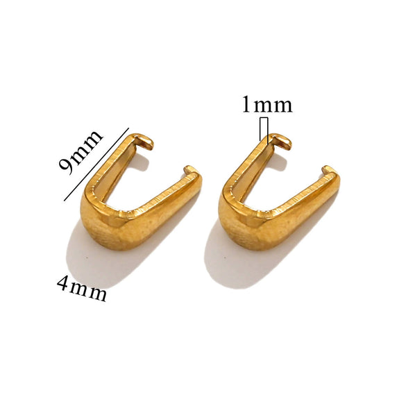 Wholesale Pendant Buckle Stainless Steel Real Gold Electroplated Melon Seeds Shape Waterproof