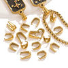 Wholesale Pendant Buckle Stainless Steel Real Gold Electroplated Melon Seeds Shape Waterproof