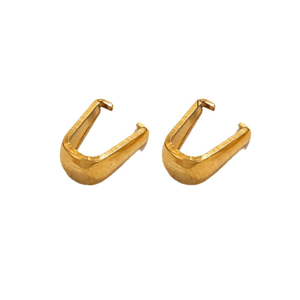 Wholesale Pendant Buckle Stainless Steel Real Gold Electroplated Melon Seeds Shape Waterproof