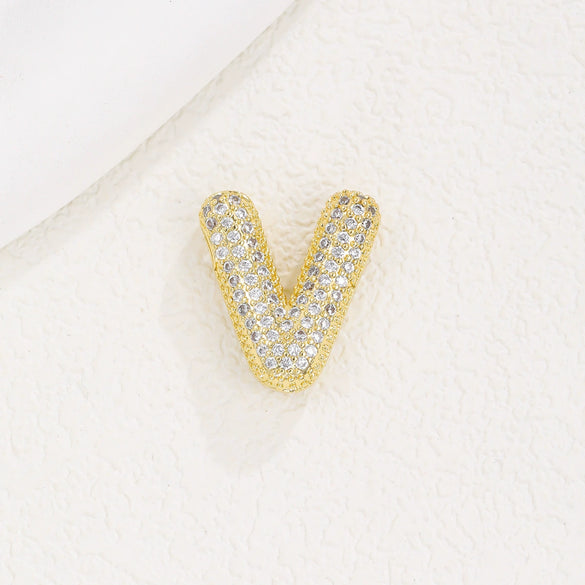 Wholesale Pendant Clavicle Chain Copper Gold Plated Letter Shape Versatile Style