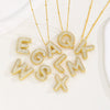 Wholesale Pendant Clavicle Chain Copper Gold Plated Letter Shape Versatile Style