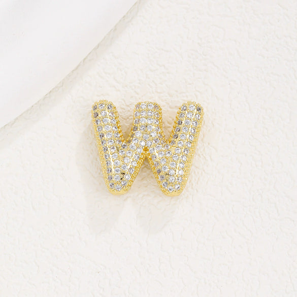 Wholesale Pendant Clavicle Chain Copper Gold Plated Letter Shape Versatile Style