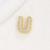 Wholesale Pendant Clavicle Chain Copper Gold Plated Letter Shape Versatile Style