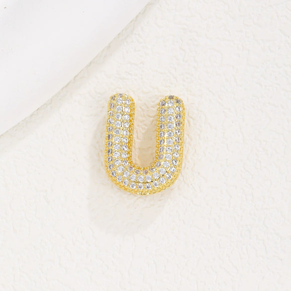 Wholesale Pendant Clavicle Chain Copper Gold Plated Letter Shape Versatile Style