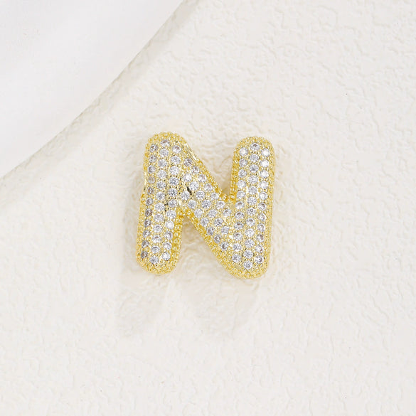 Wholesale Pendant Clavicle Chain Copper Gold Plated Letter Shape Versatile Style