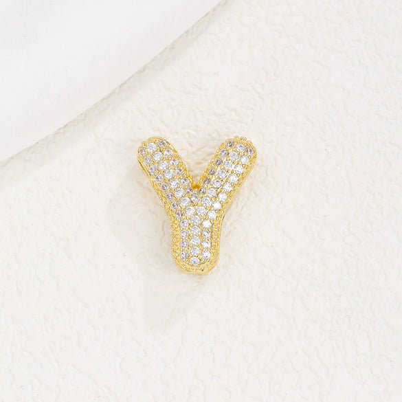 Wholesale Pendant Clavicle Chain Copper Gold Plated Letter Shape Versatile Style