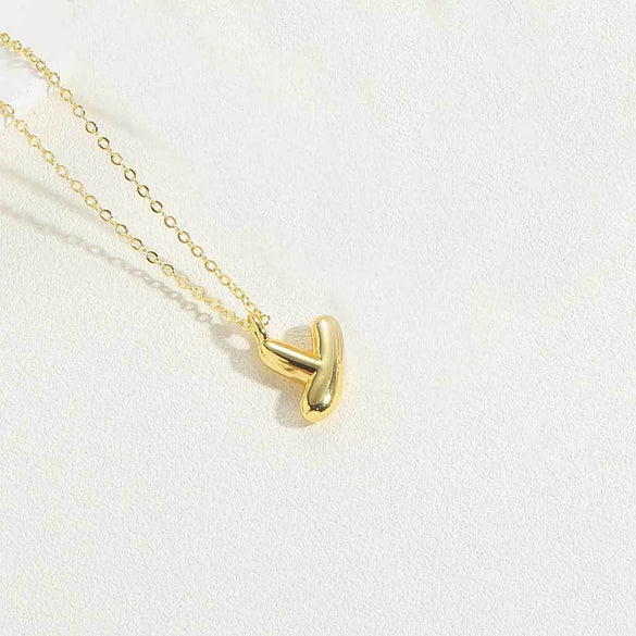 Wholesale Pendant Clavicle Chain Necklace Copper Electroplated With Letters Numbers Text Style For Women