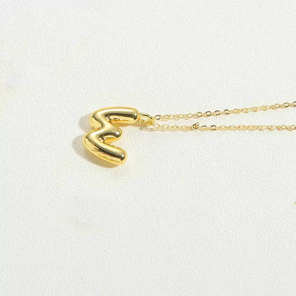 Wholesale Pendant Clavicle Chain Necklace Copper Electroplated With Letters Numbers Text Style For Women