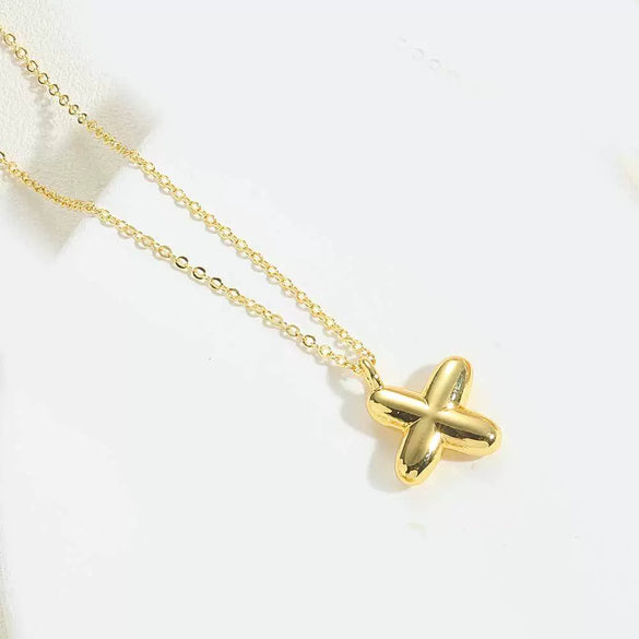 Wholesale Pendant Clavicle Chain Necklace Copper Electroplated With Letters Numbers Text Style For Women