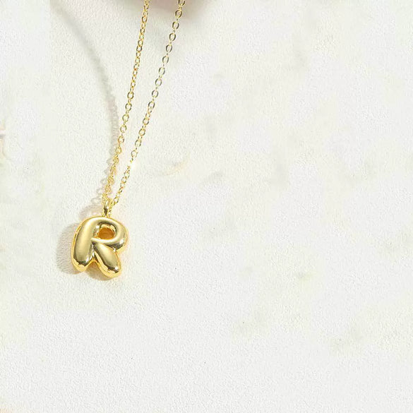 Wholesale Pendant Clavicle Chain Necklace Copper Electroplated With Letters Numbers Text Style For Women
