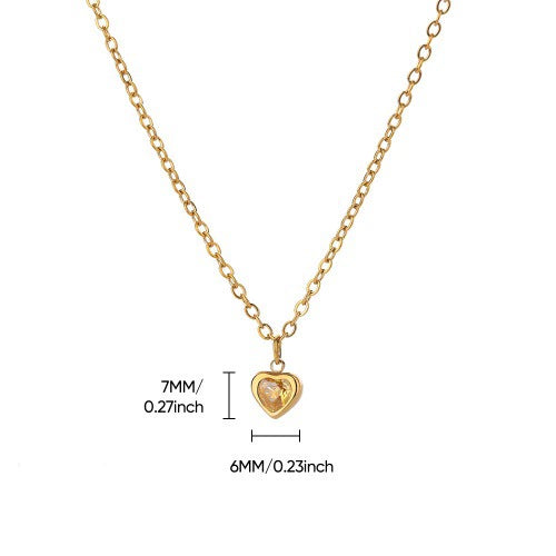 Wholesale Pendant Clavicle Chain Stainless Steel Heart Shaped Electroplating With Letters Numbers Text Pattern Unisex