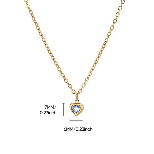 Wholesale Pendant Clavicle Chain Stainless Steel Heart Shaped Electroplating With Letters Numbers Text Pattern Unisex