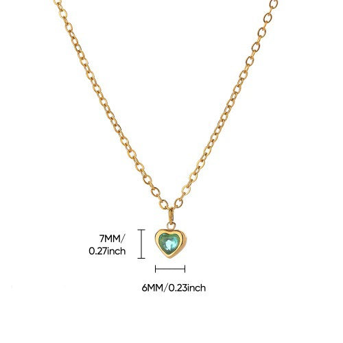 Wholesale Pendant Clavicle Chain Stainless Steel Heart Shaped Electroplating With Letters Numbers Text Pattern Unisex