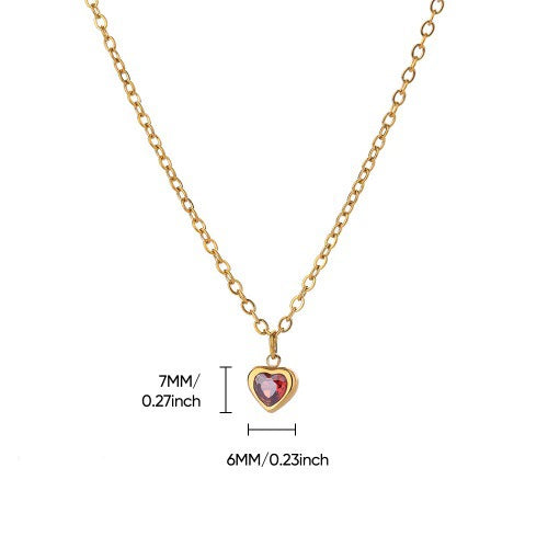 Wholesale Pendant Clavicle Chain Stainless Steel Heart Shaped Electroplating With Letters Numbers Text Pattern Unisex