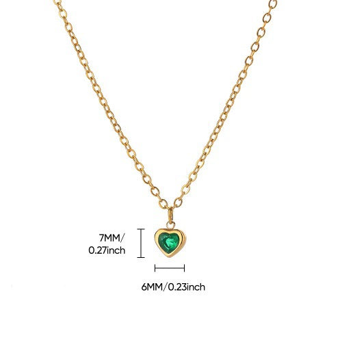 Wholesale Pendant Clavicle Chain Stainless Steel Heart Shaped Electroplating With Letters Numbers Text Pattern Unisex