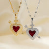 Wholesale Pendant Clavicle Necklace Copper Zircon Heart Shape Micropaved Electroplating For Women