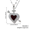 Wholesale Pendant Clavicle Necklace Copper Zircon Heart Shape Micropaved Electroplating For Women
