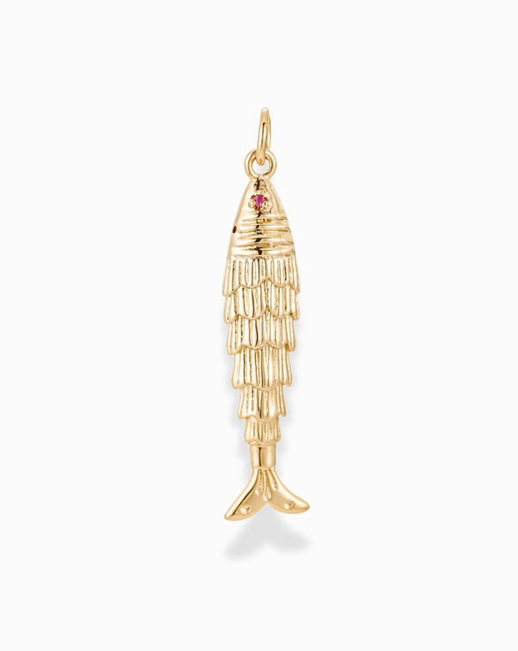 Wholesale Pendant Conch Fish Style Copper 18K Gold Color Furnace Vacuum Plating