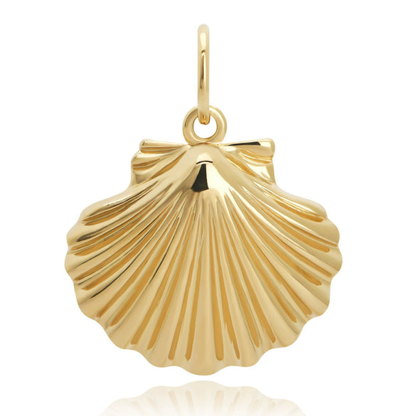 Wholesale Pendant Conch Fish Style Copper 18K Gold Color Furnace Vacuum Plating