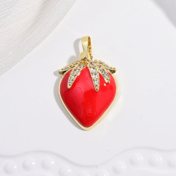 Wholesale Pendant Copper Fruit Shape Dripping Oil Minimalist Style