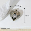 Wholesale Pendant Copper Love Diamondencrusted Red Stone Heartshaped Electroplated