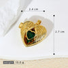 Wholesale Pendant Copper Love Diamondencrusted Red Stone Heartshaped Electroplated