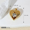 Wholesale Pendant Copper Love Diamondencrusted Red Stone Heartshaped Electroplated