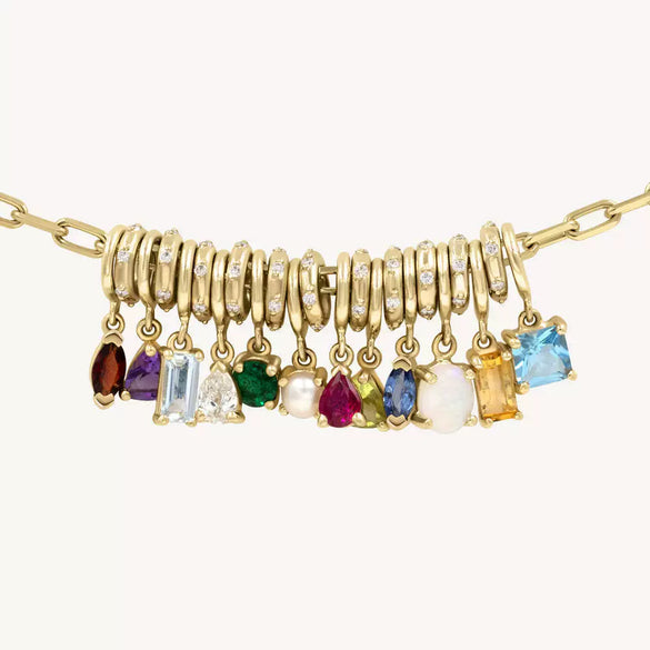 Wholesale Pendant Copper Mixed Gemstone Inlay Geometric Vintage Style Electroplating For Women