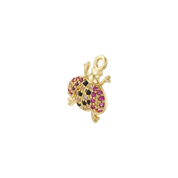 Wholesale Pendant Copper Oildripping Animal Insect Ladybug Design
