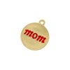 Wholesale Pendant Copper Sweet Colorful Oildrip Letter Round Shape