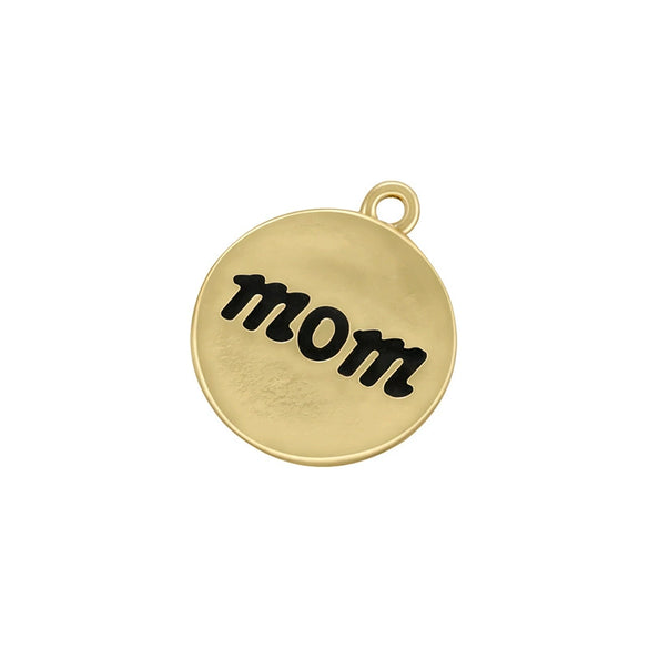 Wholesale Pendant Copper Sweet Colorful Oildrip Letter Round Shape