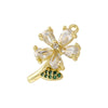 Wholesale Pendant Copper Sweet Flower Style Dripping Oil Process With Sunflower Four Leaf Clover Rose Smiley Daisy Patterns