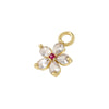 Wholesale Pendant Copper Sweet Flower Style Dripping Oil Process With Sunflower Four Leaf Clover Rose Smiley Daisy Patterns