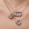 Wholesale Pendant Copper Titanium Steel Geometric Electroplating Openable Hollow Design Photo Box