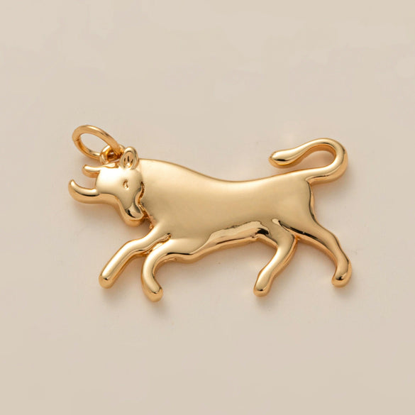 Wholesale Pendant Handmade Copper Retro Vintage Style Heart Fruit Animal Zodiac Shape Gold Plated Accessories