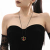 Wholesale Pendant Long Dress Chain Stainless Steel Leather Rope Geometric Pvd Electroplated