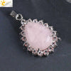 Wholesale Pendant Natural Stone Alloy Claw Inlaid Water Drop Pear Shaped Electroplated High Profile Luxury Unisex