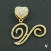 Wholesale Pendant Necklace Alloy Hiphop Style With Letter Pattern And Diamond Decoration Cuban Chain Accessories