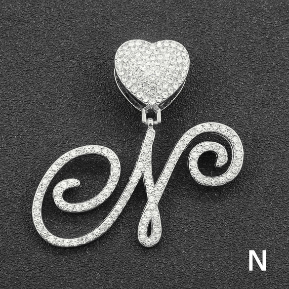 Wholesale Pendant Necklace Alloy Hiphop Style With Letter Pattern And Diamond Decoration Cuban Chain Accessories