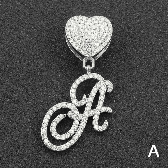 Wholesale Pendant Necklace Alloy Hiphop Style With Letter Pattern And Diamond Decoration Cuban Chain Accessories