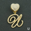 Wholesale Pendant Necklace Alloy Hiphop Style With Letter Pattern And Diamond Decoration Cuban Chain Accessories