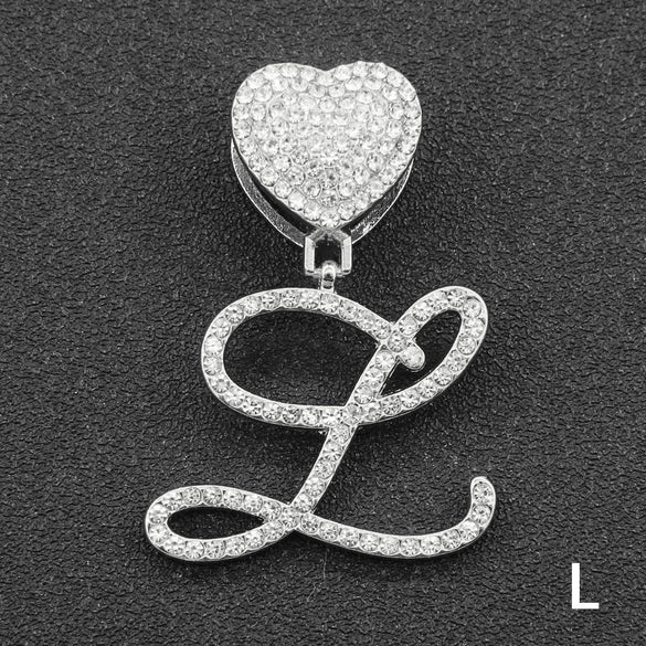 Wholesale Pendant Necklace Alloy Hiphop Style With Letter Pattern And Diamond Decoration Cuban Chain Accessories