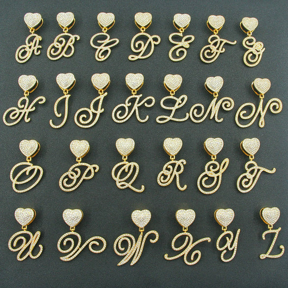Wholesale Pendant Necklace Alloy Hiphop Style With Letter Pattern And Diamond Decoration Cuban Chain Accessories