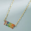 Wholesale Pendant Necklace Alloy Rhinestone Geometric Cartoon Style Mixed Gemstone Setting Diamond Design