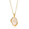 Wholesale Pendant Necklace Alloy Stainless Steel Letter Oil Drop 18K Gold Plated